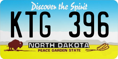 ND license plate KTG396