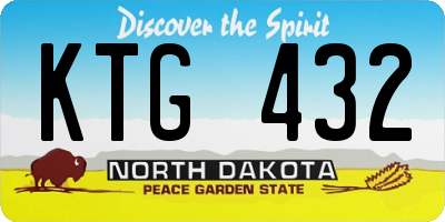 ND license plate KTG432
