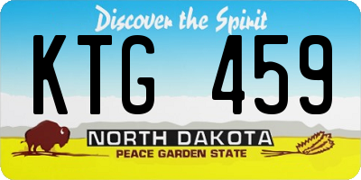 ND license plate KTG459