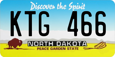 ND license plate KTG466