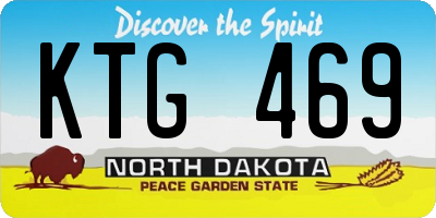 ND license plate KTG469