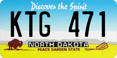 ND license plate KTG471