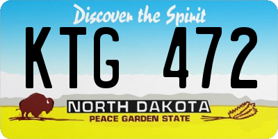 ND license plate KTG472