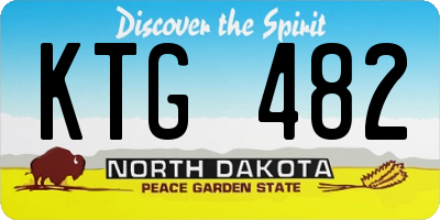 ND license plate KTG482