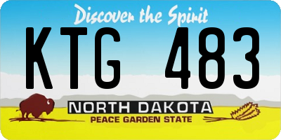 ND license plate KTG483