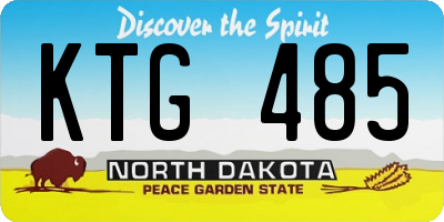 ND license plate KTG485