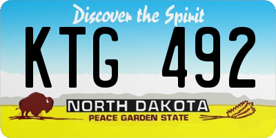 ND license plate KTG492
