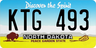 ND license plate KTG493