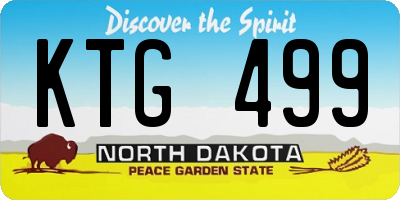 ND license plate KTG499