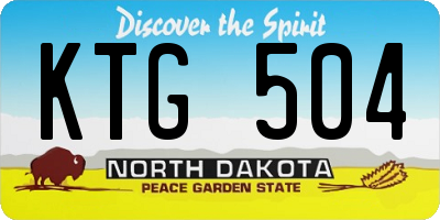 ND license plate KTG504