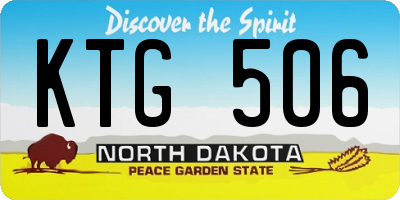 ND license plate KTG506