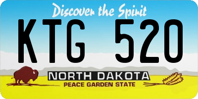 ND license plate KTG520