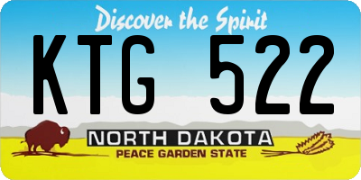 ND license plate KTG522