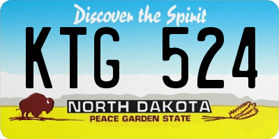 ND license plate KTG524