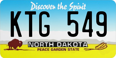 ND license plate KTG549