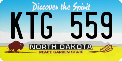 ND license plate KTG559