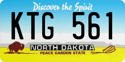 ND license plate KTG561