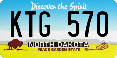 ND license plate KTG570