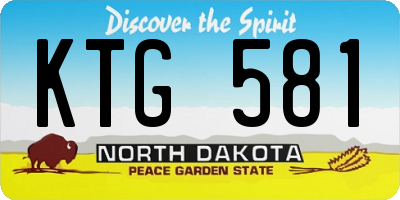 ND license plate KTG581