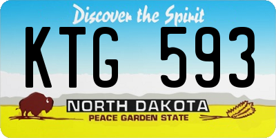 ND license plate KTG593