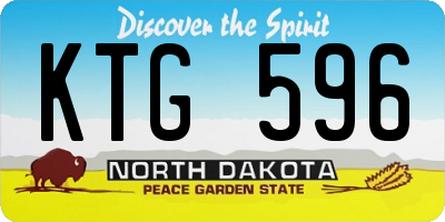 ND license plate KTG596