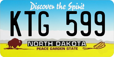 ND license plate KTG599