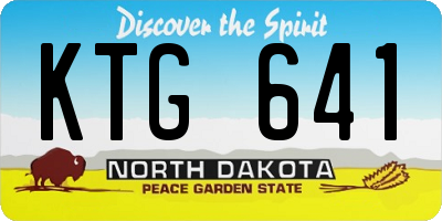 ND license plate KTG641