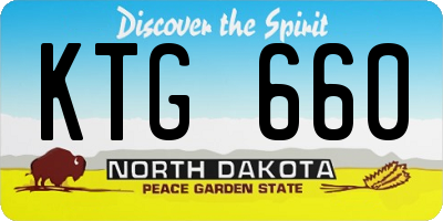 ND license plate KTG660