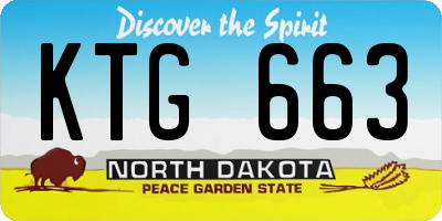 ND license plate KTG663