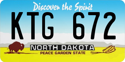 ND license plate KTG672