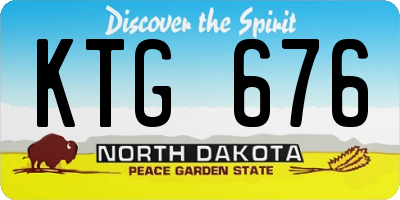 ND license plate KTG676