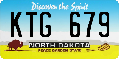 ND license plate KTG679