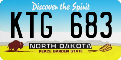 ND license plate KTG683