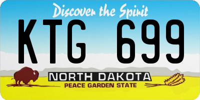 ND license plate KTG699