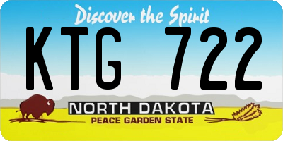 ND license plate KTG722