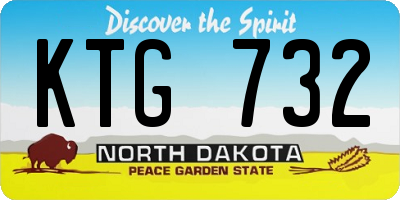 ND license plate KTG732