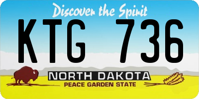 ND license plate KTG736