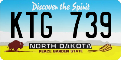 ND license plate KTG739