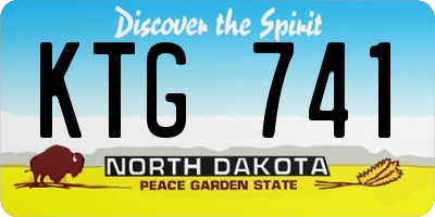 ND license plate KTG741