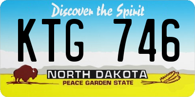 ND license plate KTG746
