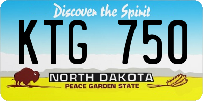 ND license plate KTG750