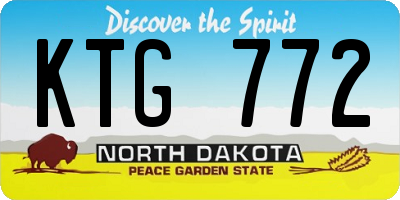 ND license plate KTG772
