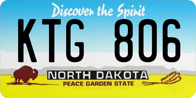 ND license plate KTG806