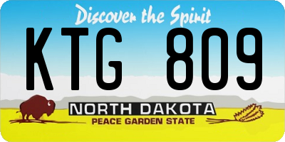 ND license plate KTG809