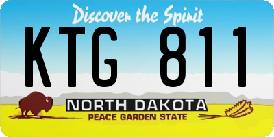 ND license plate KTG811