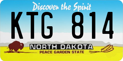 ND license plate KTG814