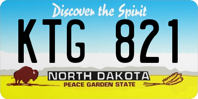 ND license plate KTG821