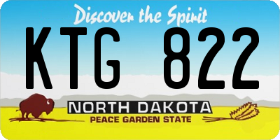 ND license plate KTG822