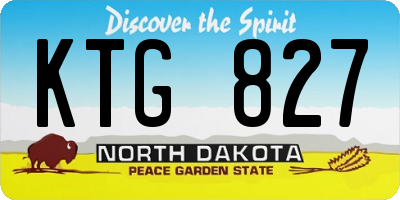 ND license plate KTG827