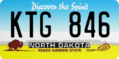 ND license plate KTG846